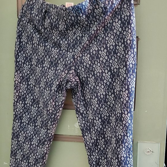 Navy and Tan Ankle Pants - Picture 1 of 3